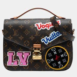 Pre Owned Louis Vuitton Brown Monogram Patches Pochette Metis