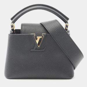 مملوكة مسبقًا Louis Vuitton Capucines Mini Handbag Leather Black