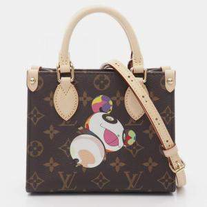 مملوكة مسبقًا Louis Vuitton On The Go Bb Handbag Coated Canvas And Leather Monogram Brown