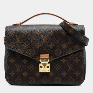 مملوكة مسبقًا Louis Vuitton Brown Monogram Pochette Metis