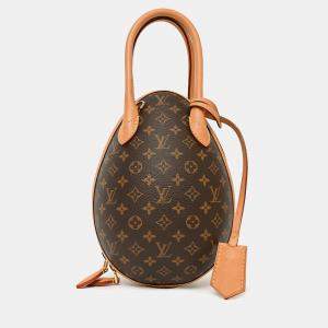 مملوكة مسبقًا Louis Vuitton 2019 Monogram/Black Leather Egg Top Handle Bag With Chain