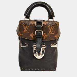 مملوكة مسبقًا Louis Vuitton Black Leather Monogram 'Camera Box' Top Handle with Strap