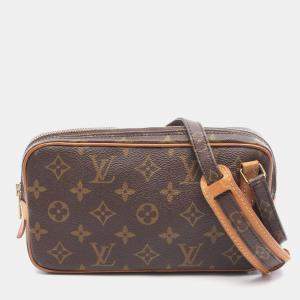 Pre Owned Louis Vuitton Marly Bandouliere Brown Monogram Canvas Shoulder Bag