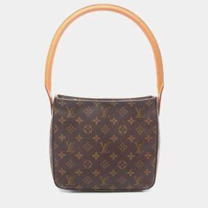Pre Owned Louis Vuitton Looping MM Brown Monogram Canvas Shoulder Bag