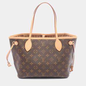 Pre Owned Louis Vuitton Neverfull PM Brown Monogram Canvas Tote Bag