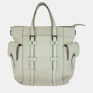 مملوكة مسبقًا Louis Vuitton Taurillon Christopher Tote In Cream Leather