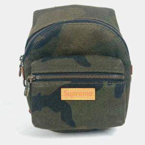 Pre Owned Louis Vuitton Apollo Backpack Nano Bag Charm Rucksack Camouflage Keychain Canvas Green