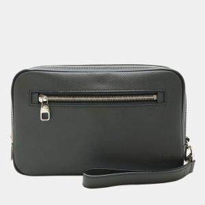 مملوكة مسبقًا حقيبة كتف/كلتش لوي فيتون تايغا نيو بافيل جلد أردواز أسود