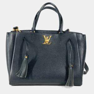 Pre Owned Louis Vuitton Rock Meat Bag With Tassel Shoulder Tote Crossbody Handbag Leather Noir Black