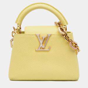 مملوكة مسبقًا Louis Vuitton Yellow Taurillon Mini Capucines