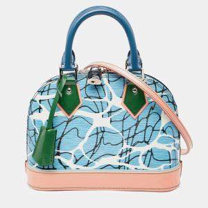 Pre Owned Louis Vuitton Blue Epi Aqua Alma BB