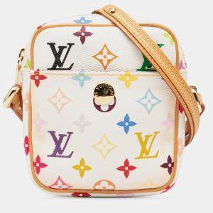 Pre Owned Louis Vuitton White Monogram Multicolore Rift