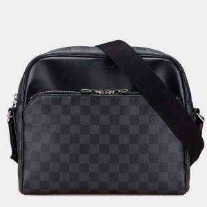 Pre Owned Louis Vuitton Black Damier Graphite Dayton Reporter PM