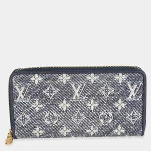 مملوكة مسبقًا محفظة لوي فيتون سحاب مونوجرام أزرق هولوغرافيك