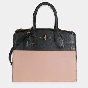 مملوكة مسبقًا حقيبة لوي فيتون سيتي ستيمر جلد عجل أسود ماجنوليا MM