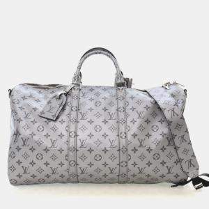 مملوكة مسبقًا Louis Vuitton Monogram Shadow Metallic Keepall Bandouliere 50