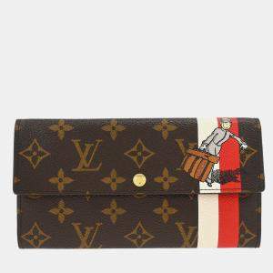 مملوكة مسبقًا Louis Vuitton Monogram Groom Portefeuille Sarah Wallet