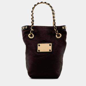 Pre Owned Louis Vuitton Purple Limited Edition Metallic Jacquard Double Jeu Neo Alma Tote