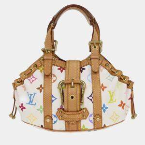 Pre Owned Louis Vuitton White Monogram Multicolor Theda PM Handbag