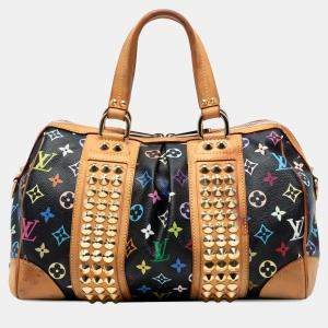 Pre Owned Louis Vuitton Black Monogram Multicolore Courtney MM