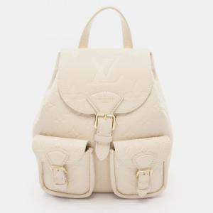 Pre Owned Louis Vuitton Backpack Leather Monogram Empreinte White