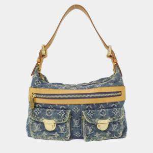 Pre Owned Louis Vuitton Monogram Denim Baggy Pm Shoulder Bag