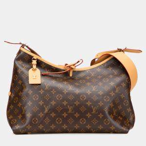 مملوكة مسبقًا Louis Vuitton Monogram Carryall Nm Mm Shoulder Bag Brown Leather