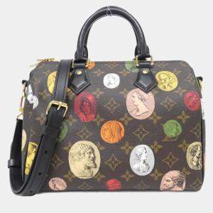 مملوكة مسبقًا Louis Vuitton Monogram Lv X Fornasetti Speedy Bandouliere 25Cm Boston Bag