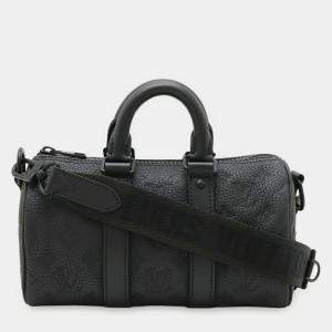 مملوكة مسبقًا Louis Vuitton Taurillon Monogram Keepall Bandouliere 25 Handbag/Shoulder Bag Noir Black