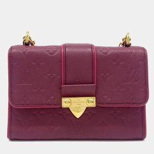 مملوكة مسبقًا Louis Vuitton Burgundy Leather Empreinte Saint Sulpice BB