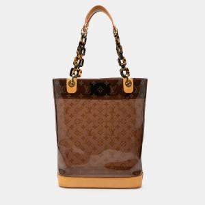 Pre Owned Louis Vuitton Brown Monogram Cabas Sac Ambre MM