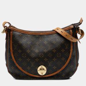 Pre Owned Louis Vuitton Brown Monogram Tulum GM