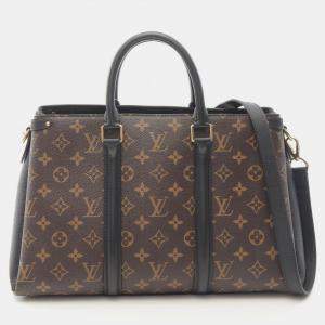 مملوكة مسبقًا Louis Vuitton Soufflot NM MM Brown Black Monogram Canvas Shoulder Bag