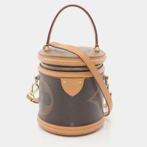 Pre Owned حقيبة يد علوية لويس فيتون كانز قماش بني وجلد