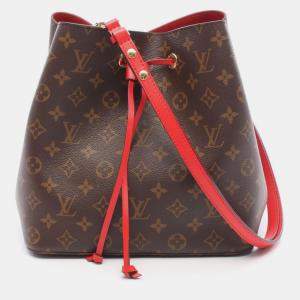 Pre Owned Louis Vuitton NeoNoe Coquelicot Monogram Canvas Shoulder Bag