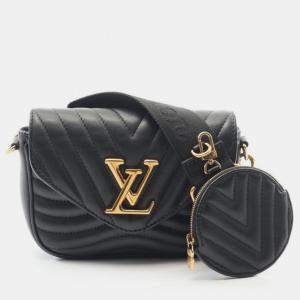 Pre Owned Louis Vuitton New Wave Noir Leather Shoulder Bag