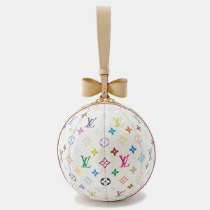 مملوكة مسبقًا Louis Vuitton Tm Corocoro Clutch White Monogram Multicolor