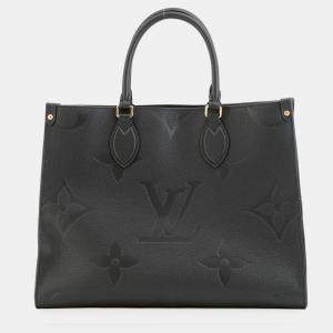Pre Owned Louis Vuitton Onthego Noir Monogram Empreinte Leather Size Mm