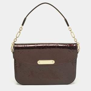 Pre Owned Louis Vuitton Rodeo Drive Amarante Monogram Vernis Bag