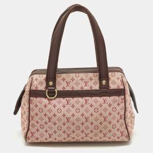 Pre Owned Louis Vuitton Mini Lin Josephine PM Cherry Monogram Canvas Bag