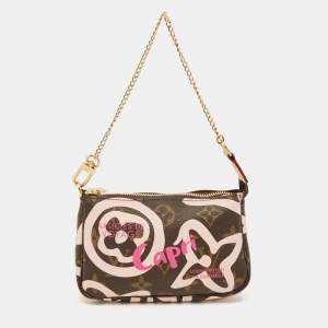 مملوكة مسبقًا حقيبة اكسسوارات بوشيت لوي فيتون مطلية قماش كابري روز باليرين