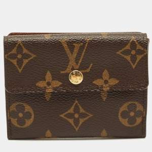 Pre Owned Louis Vuitton Monogram Canvas Flap Card Holder