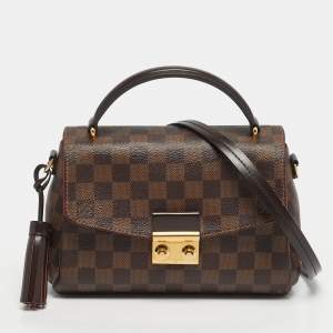Pre Owned Louis Vuitton Croisette Damier Ebene Canvas Bag
