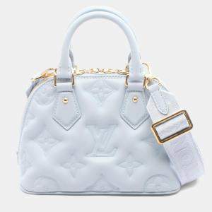 مملوكة مسبقًا Louis Vuitton Alma Soft BB Blue Calfskin Leather Crossbody Bag