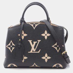 Pre Owned Louis Vuitton Petit Palais PM Bicolor Monogram Empreinte Leather Shoulder Bag