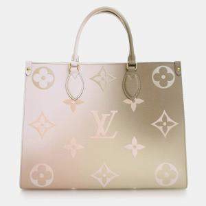 Pre Owned Louis Vuitton Green Monogram Giant Spring In The City OnTheGo MM