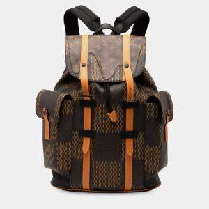 Pre Owned Louis Vuitton Brown Nigo Giant Damier Ebene Monogram Christopher