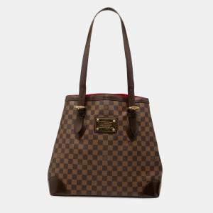 مملوكة مسبقًا Louis Vuitton Brown Damier Ebene Hampstead GM