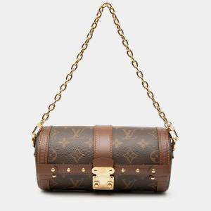 Pre Owned Louis Vuitton Brown Monogram Papillon Trunk