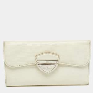 Pre Owned محفظة لووي فيتون أوجيني أبيض إيبي جلدية